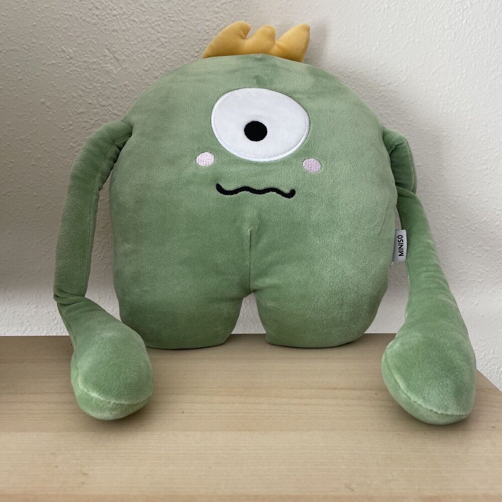 MINISO Little Monster Alien Plush‎ Stuffed Animal Green Long Arms Weirdo Unique